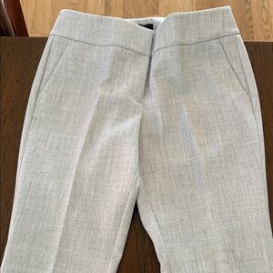 Ann Taylor Straight Leg Dress Pants in Light Gray